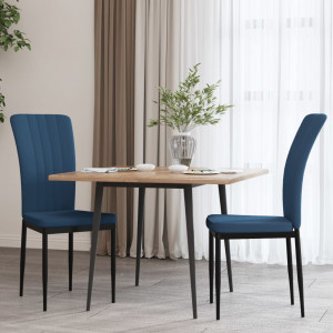 Sillas de comedor 2 unidades terciopelo azul D