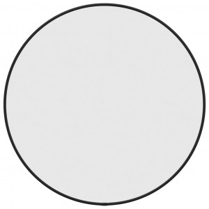 Espelho de parede Ø50 cm redondo preto H