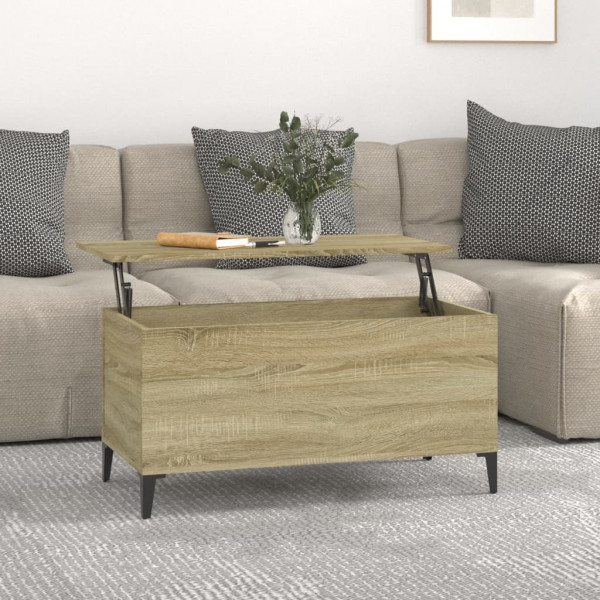 Mesa de centro madera contrachapada roble Sonoma 90x44.5x45 cm D