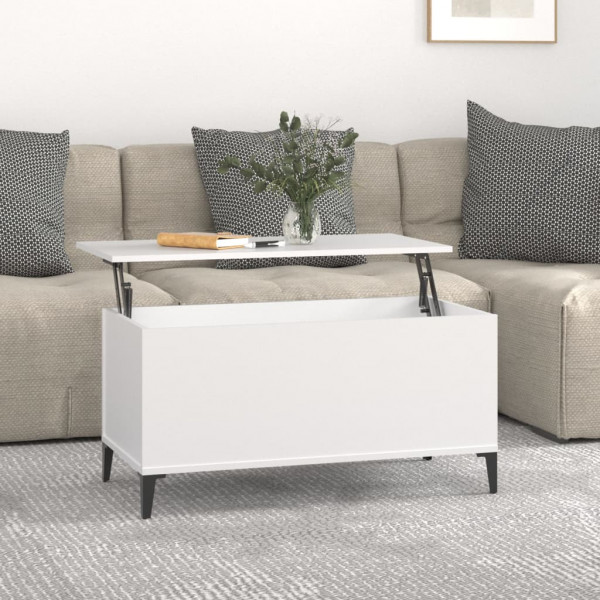 Mesa de centro em compensado branco 90x44,5x45 cm D