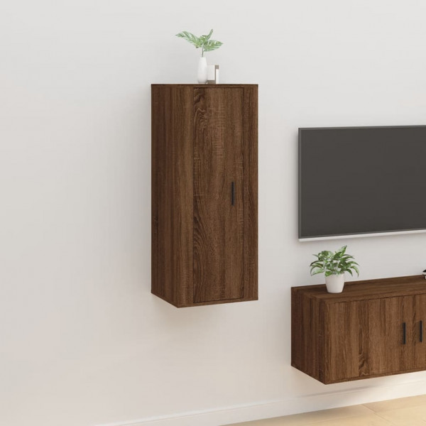 Mueble para TV de pared roble marrón 40x34.5x100 cm D