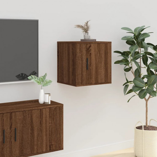 Mueble para TV de pared roble marrón 40x34.5x40 cm D