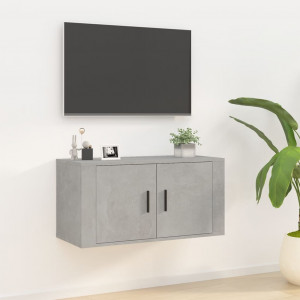 Mueble para TV de pared gris hormigón 80x34.5x40 cm D