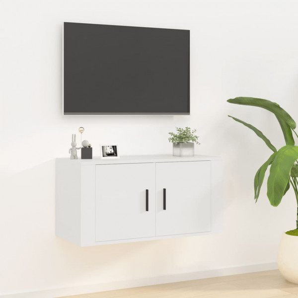 Mueble para TV de pared blanco 80x34.5x40 cm D
