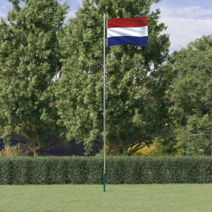 Mástil y bandera de Países Bajos aluminio 6.23 m D