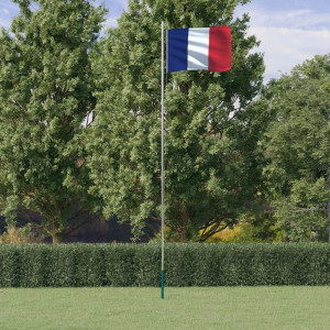 Mastro e bandeira da França alumínio 6,23 m D