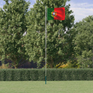 Mástil y bandera de Portugal aluminio 6.23 m D