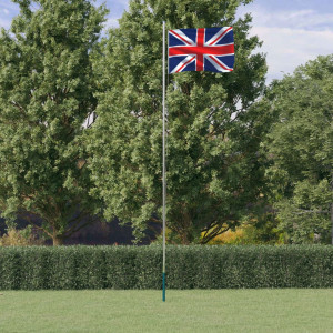 Mástil y bandera de Reino Unido aluminio 6.23 m D