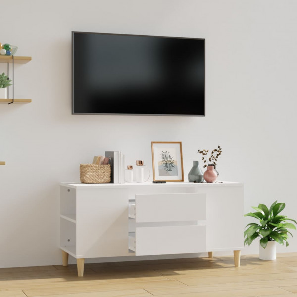 Móvel TV em contraplacado branco 102x44,5x50 cm D