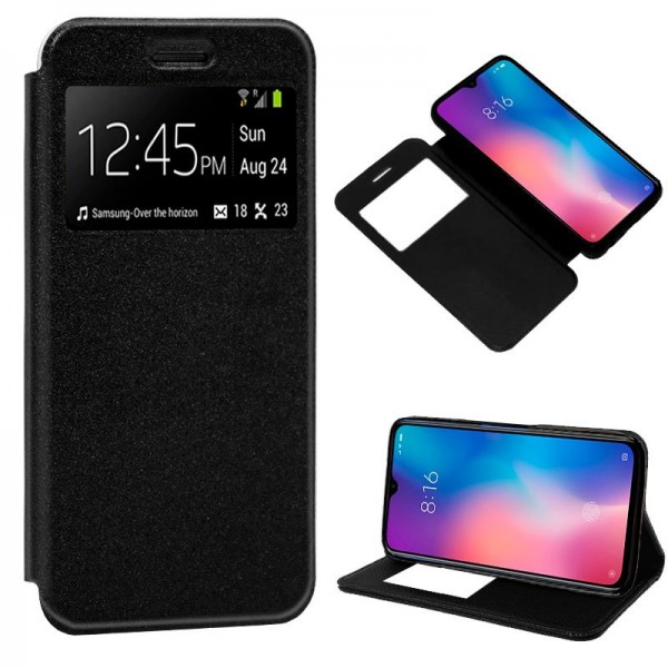 Funda COOL Flip Cover para Xiaomi Mi 9 SE Liso Negro D