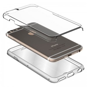 Funda de silicone 3D iPhone 7 Plus / iPhone 8 Plus (Transparente Frente + Atrás) D