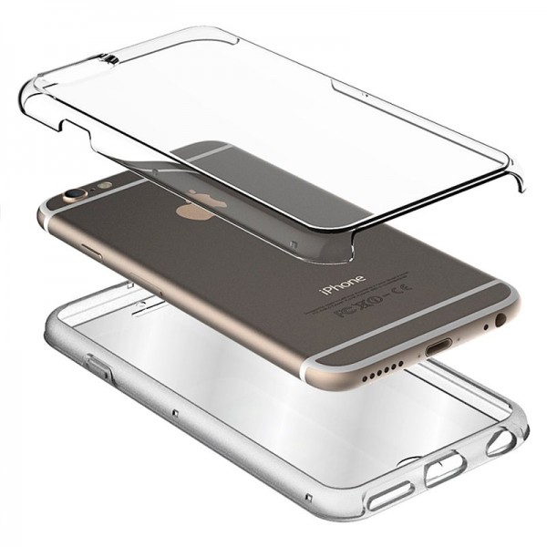 Funda Silicona 3D iPhone 7 Plus / iPhone 8 Plus (Transparente Frontal + Trasera) D