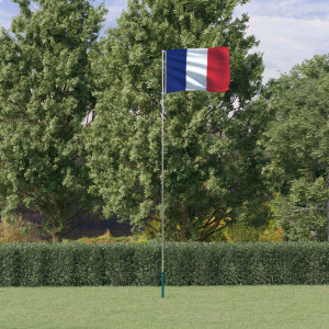 Mástil y bandera de Francia aluminio 5.55 m D