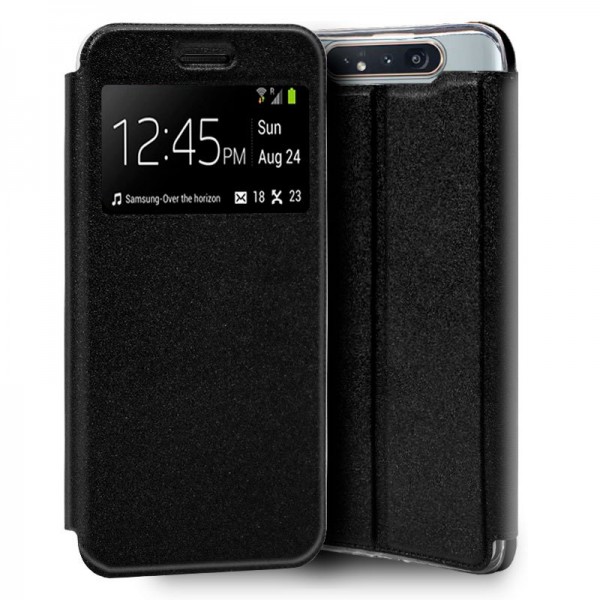 Funda Flip Cover Samsung A805 Galaxy A80 Liso Negro D