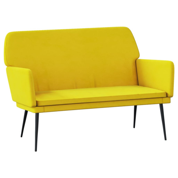 Banco de terciopelo amarillo 108x79x79 cm M 2