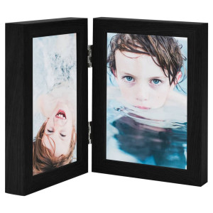 Marco de foto collage plegable negro 2x(10x15 cm) D