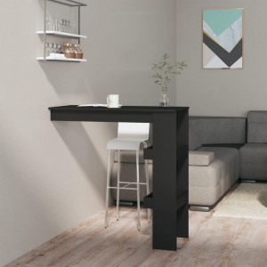 Mesa de bar de pared madera contrachapada negro 102x45x103.5cm D