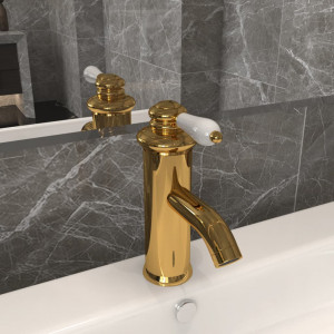 Grifo para lavabo de baño dorado 130x180 mm D