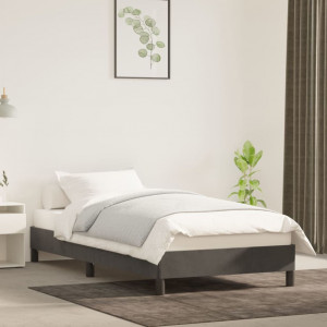 Estructura de cama de terciopelo gris oscuro 80x200 cm D