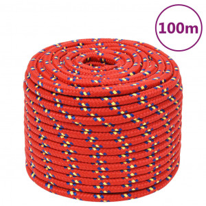 Cuerda de barco polipropileno rojo 14 mm 100 m D