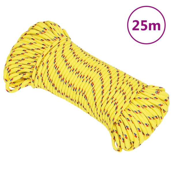 Cuerda de barco polipropileno amarillo 5 mm 25 m D