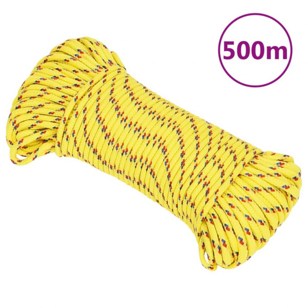 Cuerda de barco polipropileno amarillo 4 mm 500 m D