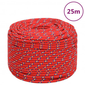 Cordas de barco de polipropileno vermelho de 8 mm 25 m D