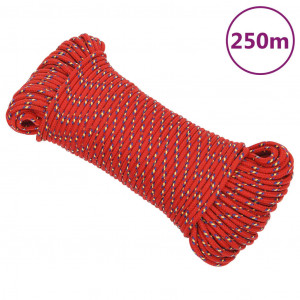 Cuerda de barco polipropileno rojo 5 mm 250 m D