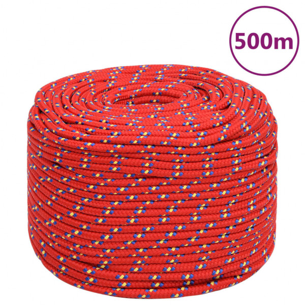 Corda de barco de polipropileno vermelho 10 mm 500 m D