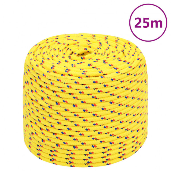 Corda de barco de polipropileno amarelo de 6 mm 25 m D