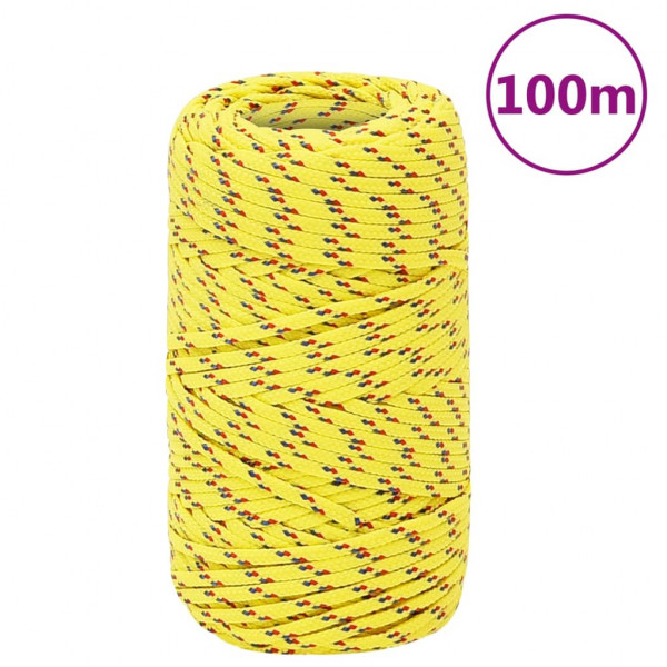 Cuerda de barco polipropileno amarillo 2 mm 100 m D