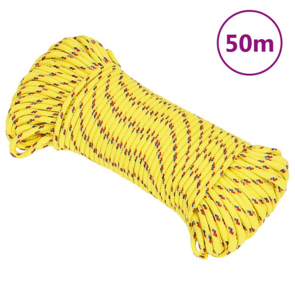 Cuerda de barco polipropileno amarillo 5 mm 50 m D