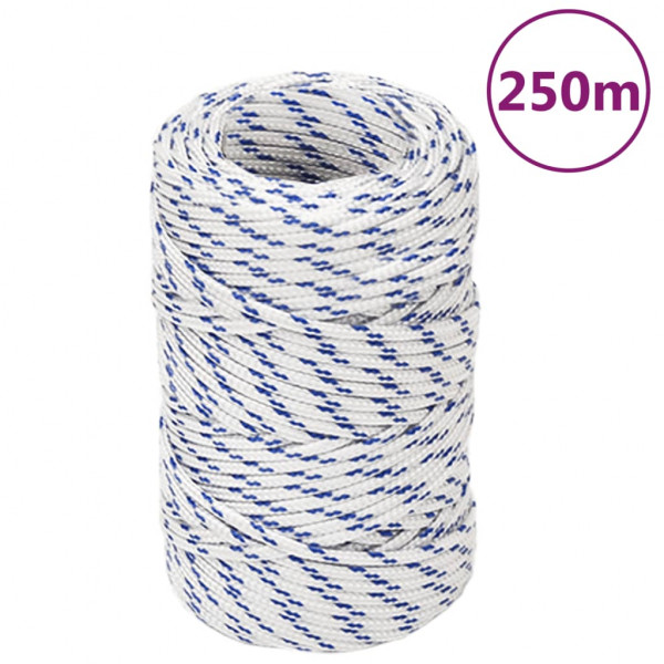 Cordas de barco de polipropileno branco 2 mm 250 m D