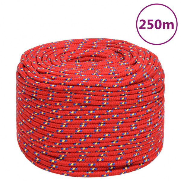 Corda de barco de polipropileno vermelho 6 mm 250 m D