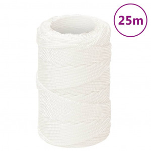 Cordas de barco de polipropileno branco intenso de 2 mm 25 m D