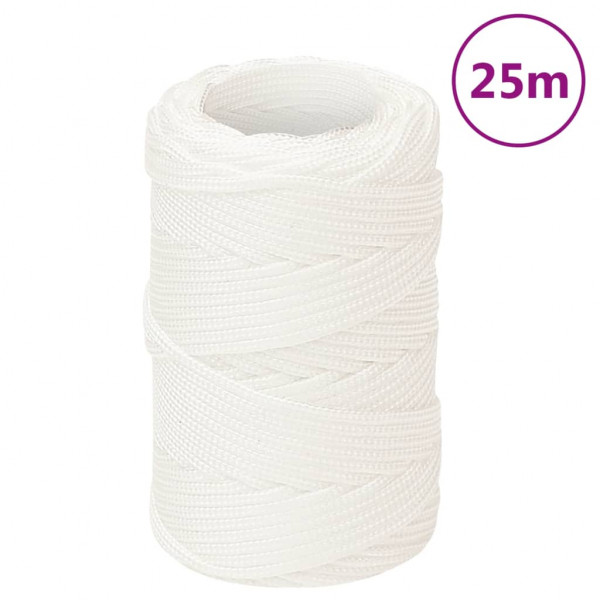 Cordas de barco de polipropileno branco intenso de 2 mm 25 m D