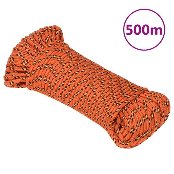 Cuerda de barco polipropileno naranja 4 mm 500 m D