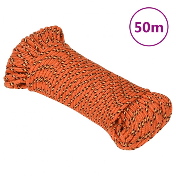 Cuerda de barco polipropileno naranja 3 mm 50 m D