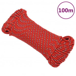 Cuerda de barco polipropileno rojo 5 mm 100 m D