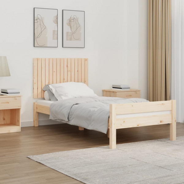 Cabeceira de cama de parede em madeira maciça de pinho 95,5x3x60 cm D