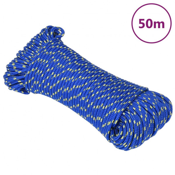 Corda de barco de polipropileno azul 5 mm 50 m D