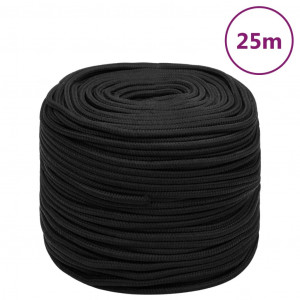 Cuerda de barco polipropileno negro intenso 6 mm 25 m D