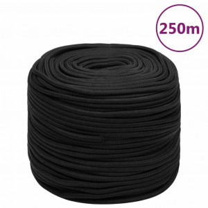 Cuerda de barco polipropileno negro intenso 6 mm 250 m D