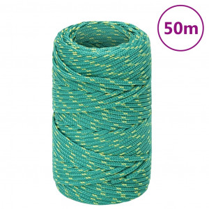 Cordas de barco de polipropileno verde 2 mm 50 m D