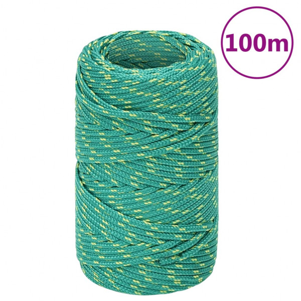 Corda para barco em polipropileno verde 2 mm 100 m D