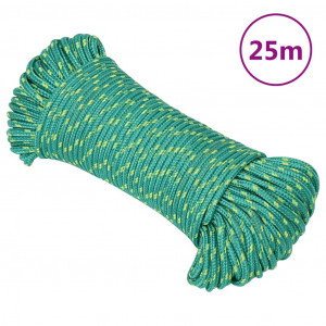 Cordas de barco de polipropileno verde 3 mm 25 m D