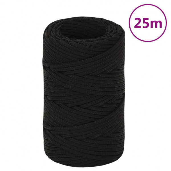 Fios de poliéster preto 25 m D