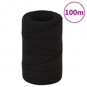 Cuerda de trabajo poliéster negro 2 mm 100 m D