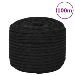 Cordas de trabalho de poliéster preto 14 mm 100 m D