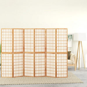 Biombo plegable con 6 paneles estilo japonés 240x170 cm D